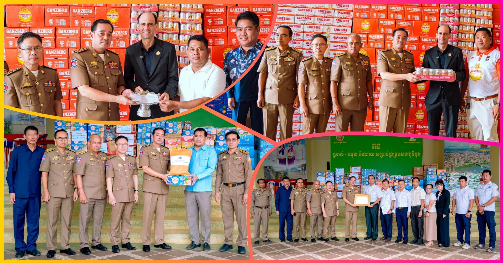 អភិបាលខេត្តកំពង់ចាម ទទួលអំណោយពីក្រុមហ៊ុន Ganzberg មន្ទីរពេទ្យបង្អែកខេត្ត និងស្រុកព្រៃឈរ ដើម្បីនាំយកទៅជូនវីរៈកងទ័ពជួរមុខ