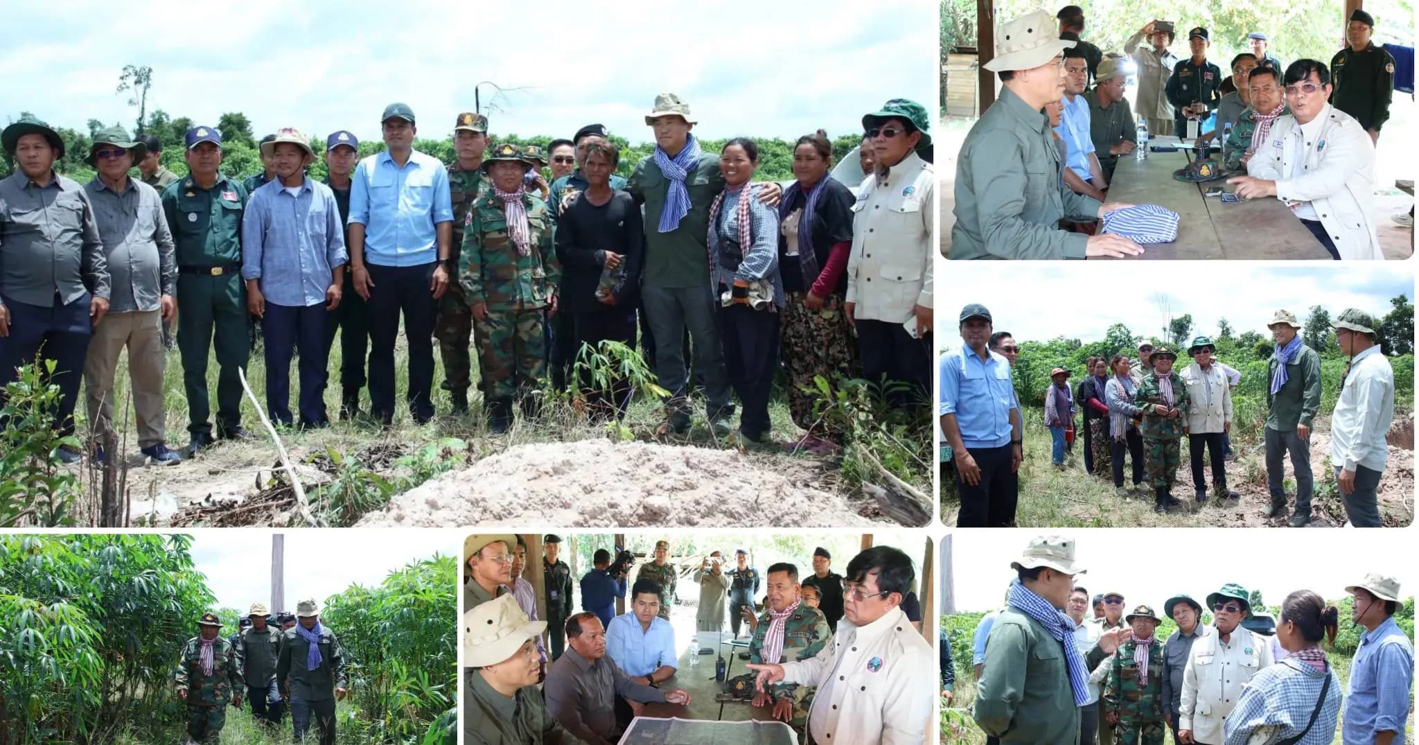មេបញ្ជាការតំបន់ប្រតិបត្តិការដឹករងកំពង់ធំ អមដំណើរឯកឧត្តម នួន ផារ័ត្ន ប្រធានគណៈបញ្ជាការឯកភាពរដ្ឋបាលខេត្ត ពិនិត្យការកាយក្រវ៉ាត់ព្រំដីរបស់រដ្ឋ​ នៅឃុំបឹងល្វា ស្រុកសន្ទុកខេត្តកំពង់ធំ