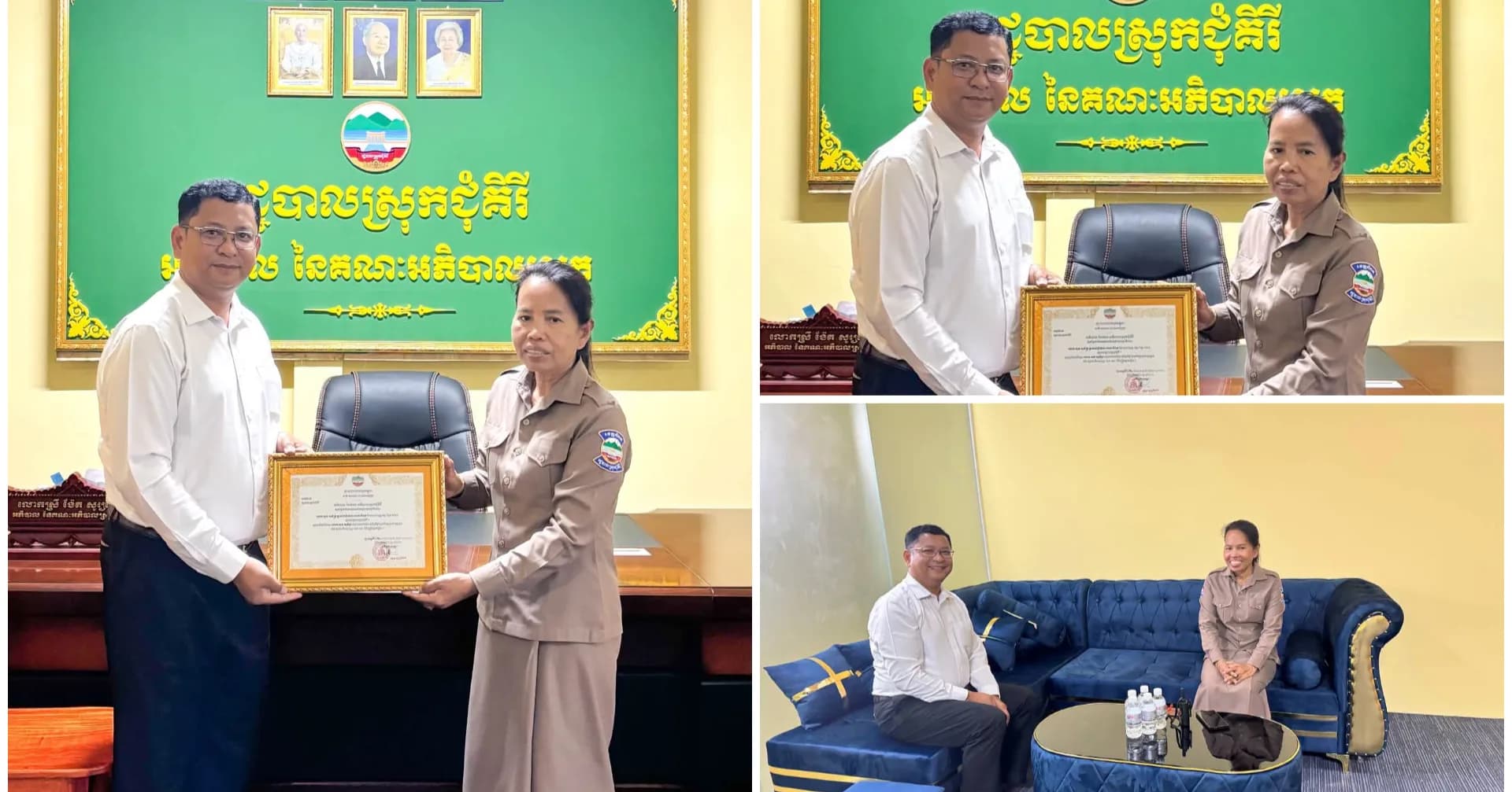 រដ្ឋបាលស្រុកជុំគិរី ទទួលអំណោយអង្ករ ១តោន ពីដេប៉ូតេឡាសាខាកំពត ដើម្បីកិច្ចការមនុស្សធម៌