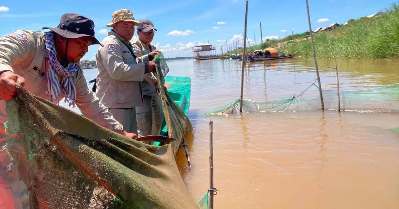 ខណ្ឌរដ្ឋបាលជលផលកំពង់ចាម បង្ក្រាបបទល្មើសនេសាទបានមួយករណី ក្នុងភូមិសាស្ត្រស្រុកកោះសូទិន