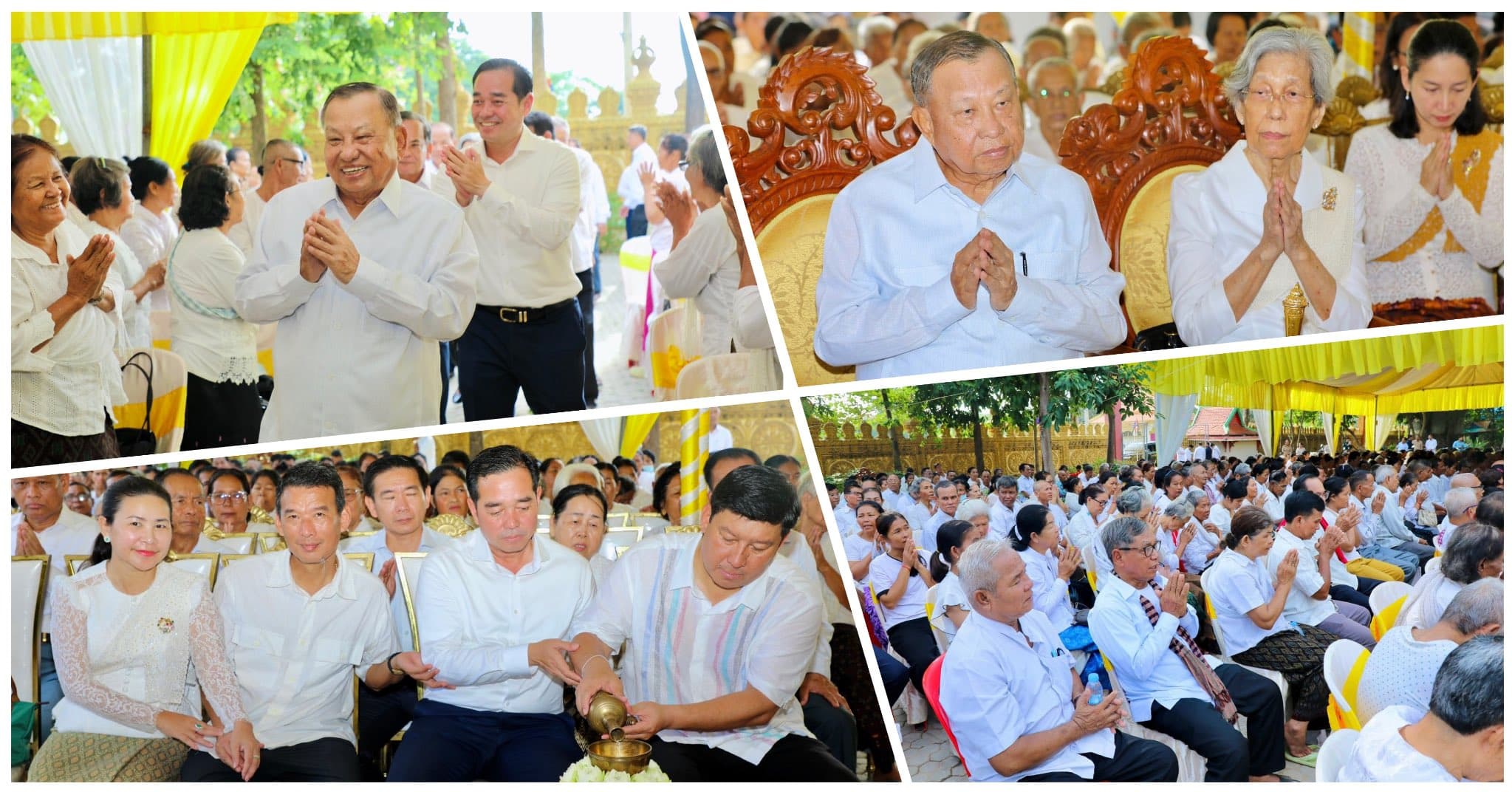 អភិបាលខេត្តកំពង់ចាម អញ្ជើញអមដំណើរ សម្តេចភក្តី សាយ ឈុំ និងលោកជំទាវ ប្រារព្ធពិធីប័ង្សុកូល នៅវត្ត សុវណ្ណគីរី «ជើងឆ្នុក» ឃុំតាំងក្រាំង ស្រុកបាធាយ